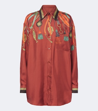 Printed silk satin shirt | Etro