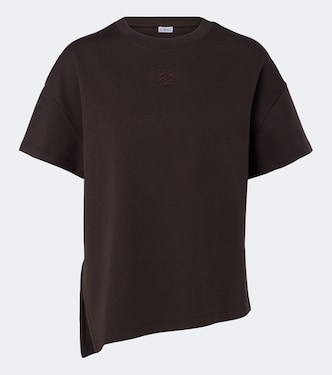 Anagram asymmetrical cotton-blend T-shirt | Loewe