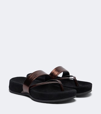 Metallic leather thong sandals | Dries Van Noten