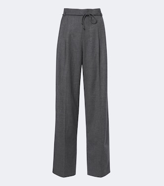 Belted cashmere-blend wide-leg pants | Max Mara