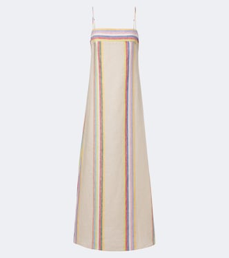 Laura striped linen maxi dress | Staud