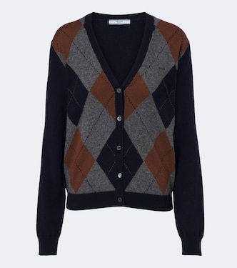 Argyle cashmere cardigan | Prada
