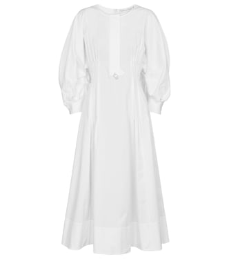 Robe midi en coton à ornements | Oscar de la Renta