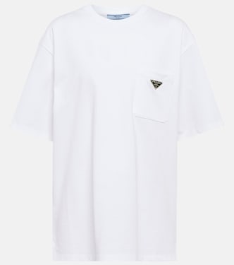 T-Shirt aus Baumwoll-Jersey | Prada