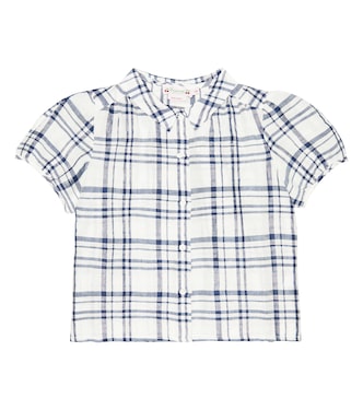 Adele linen-blend top | Bonpoint