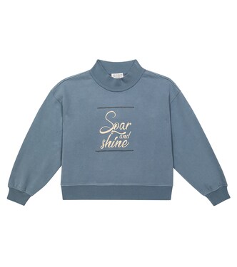 Printed cotton jersey sweatshirt | Brunello Cucinelli Kids