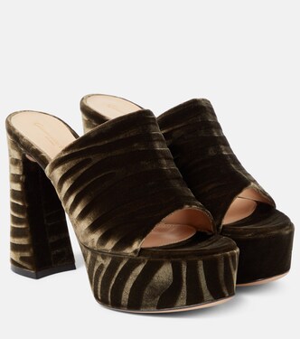 Holly zebra-print platform mules | Gianvito Rossi