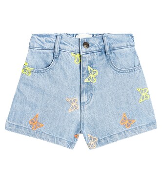 Burbank embroidered denim shorts | The New Society