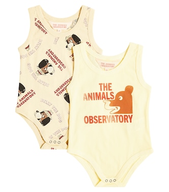 Baby set of 2 printed cotton bodysuits | The Animals Observatory