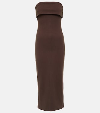 Lap cotton-blend midi dress | Entire Studios