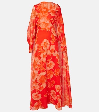 Caped floral silk gown | Erdem