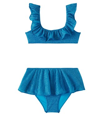 Lumière ruffled lamé bikini | Oséree Kids
