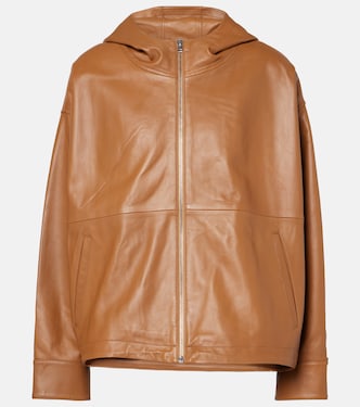 Hooded leather jacket | Yves Salomon