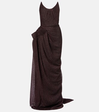 Robe longue Lexicon en lamé | Maticevski