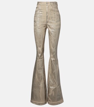 Beschichtete High-Rise Bootcut Jeans Bolan | Rick Owens