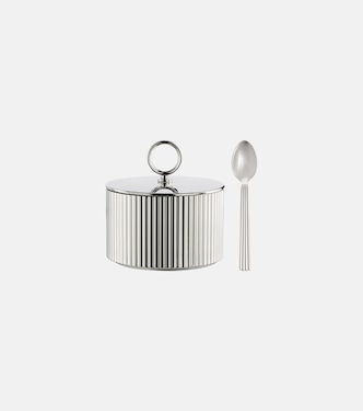 Bernadotte sugar bowl and spoon set by Sigvard Bernadotte | Georg Jensen