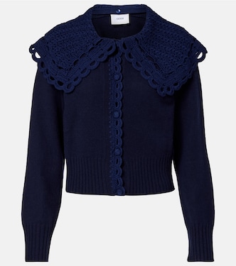 Cardigan in misto lana con crochet | Erdem