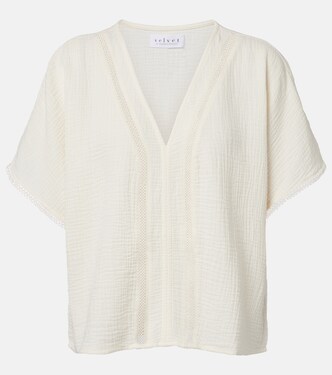 Verna cotton gauze top | Velvet