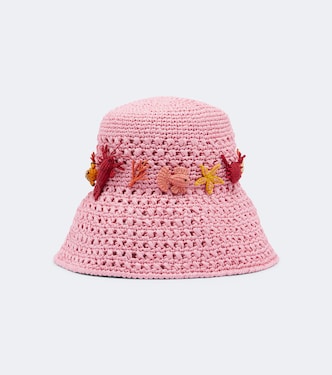 Gorro de pescador de croché con apliques | Aquazzura