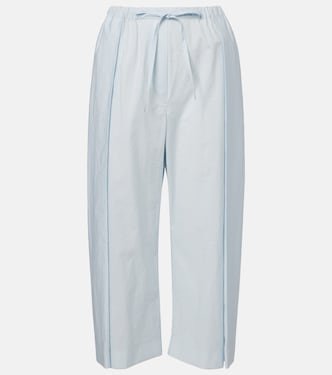 Paula's Ibiza cotton-blend poplin wide-leg pants | Loewe