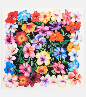 Foulard in twill di seta con stampa | Dolce&Gabbana