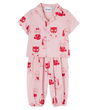 Baby Mini Babies cotton shirt and pants set | Mini Rodini