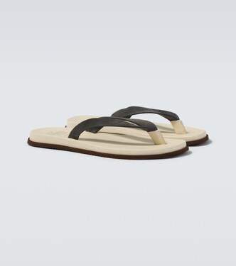Suede thong sandals | Brunello Cucinelli