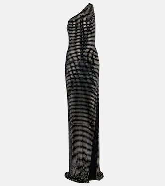 Embellished one-shoulder jersey gown | Gucci