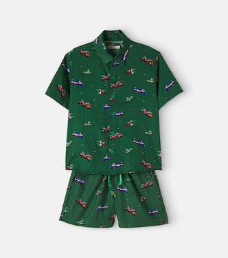 Bedrucktes Set aus Hemd und Shorts | Fábula