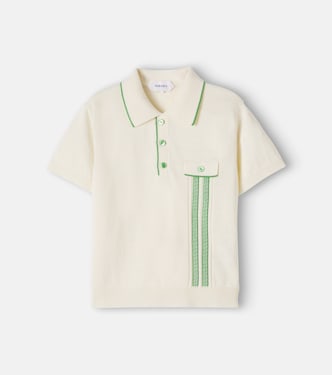 Polo Greca de lino y algodón | Versace Kids