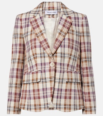 Tyra plaid cotton-blend blazer | Veronica Beard