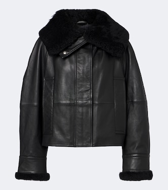Chaqueta de piel acolchada con borrego | Sportmax