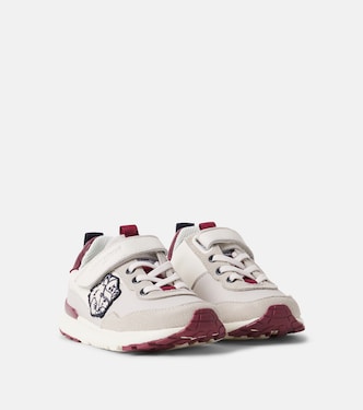 x Maison Kitsuné Geno appliqué leather sneakers | Bonpoint