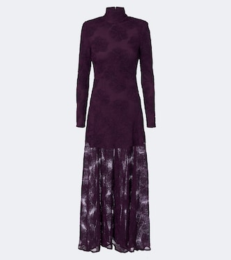 Robe longue en résille à fleurs | Rotate