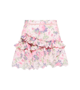 Minifalda Pernille de algodón floral | LoveShackFancy