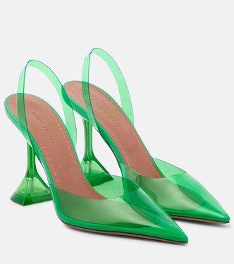 Holli Glass PVC slingback pumps | Amina Muaddi