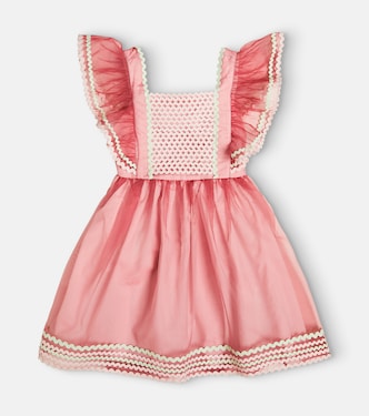 Ruffle-trimmed embroidered dress | Stella McCartney Kids