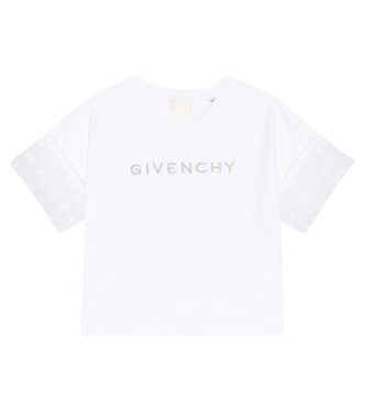 Ruffle-trimmed cotton T-shirt | Givenchy Kids
