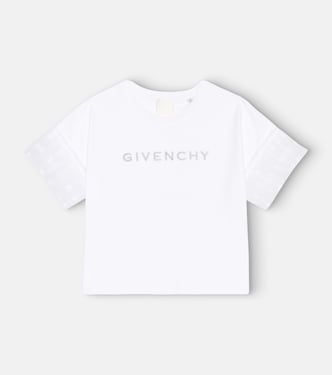 Ruffle-trimmed cotton T-shirt | Givenchy Kids