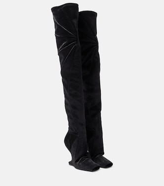 Botas Cantilever de terciopelo | Rick Owens
