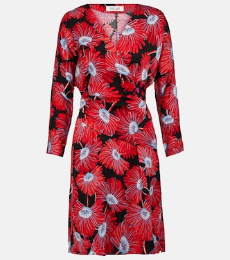 Mikah printed satin wrap dress | Diane von Furstenberg