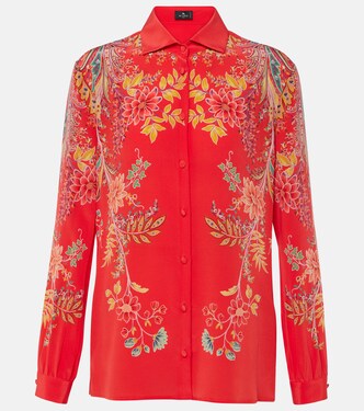 Floral silk crêpe de chine shirt | Etro