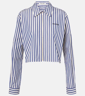 Striped cotton shirt | Miu Miu