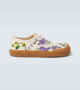 Terra Vulca embroidered canvas sneakers | Loewe