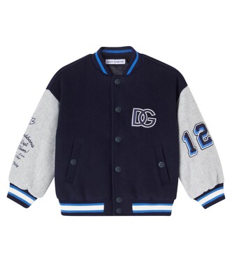 DG wool-blend varsity jacket | Dolce&Gabbana Kids