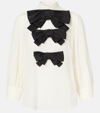 Mossi bow-detail cotton top | Valentino