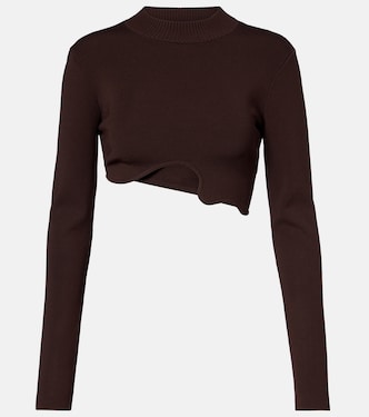 Asymmetric knitted crop top | Christopher Esber
