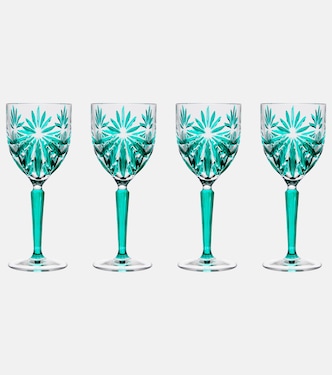 Set of 4 floral crystal wine glasses | Les-Ottomans