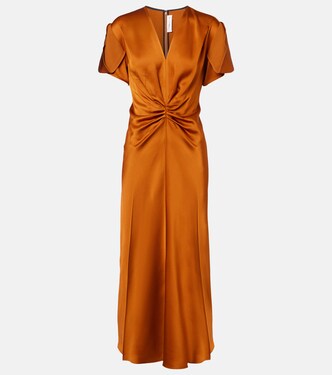 Gathered midi dress | Victoria Beckham