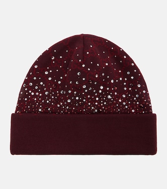 GG crystal-embellished wool beanie | Gucci